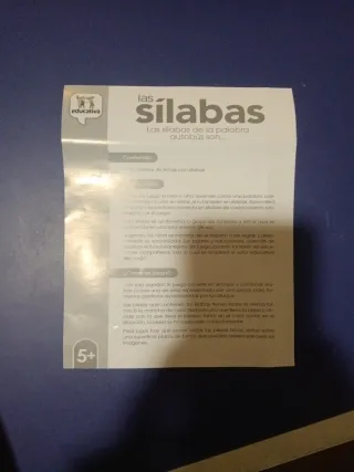 Juego de sílabas Diset educativo