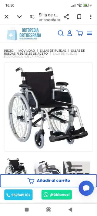 Silla de ruedas nueva en caja