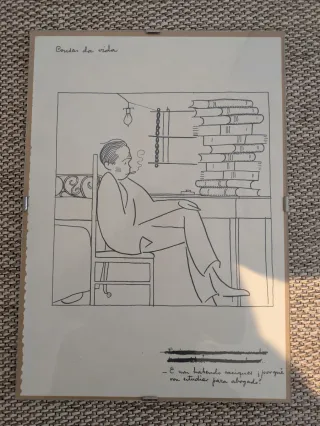 Lámina Castelao. Cousas. Marcos incluidos