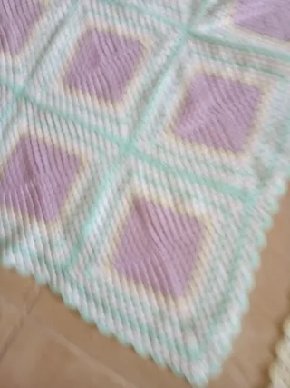 Lote 2 mantas crochet bebé