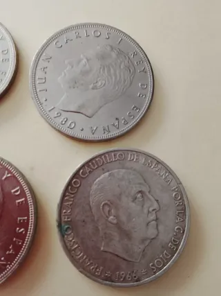 Lote de 6 monedas antiguas de España