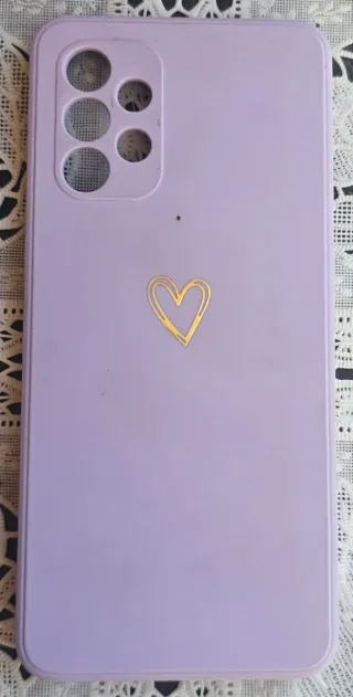 Cover Samsung Galaxy A32 4G Lilla Cuore Oro
