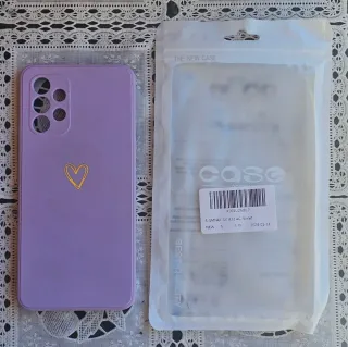 Cover Samsung Galaxy A32 4G Lilla Cuore Oro