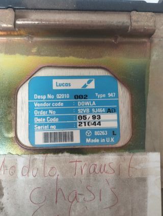 Módulo Centralita Motor ECU Ford Transit 92VB 9J46