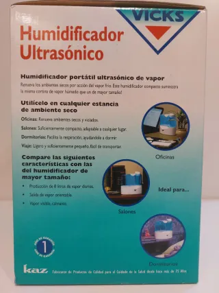 HUMIDIFICADOR VICKS ULTRASÓNICO | 2L | Como nuevo