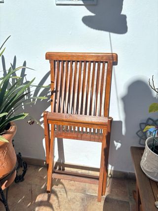 GANGA. 6 Sillas Teca Plegables Precio total 150€