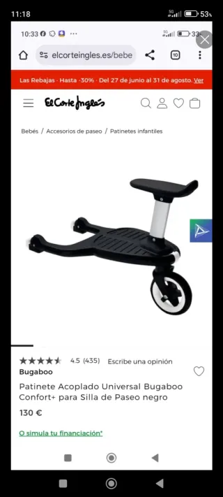 Patinete Bugaboo Comfort Wheeled Board