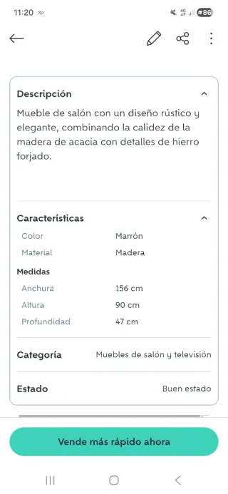 Lote de Mesa de comedor con 6 sillas y mueble
