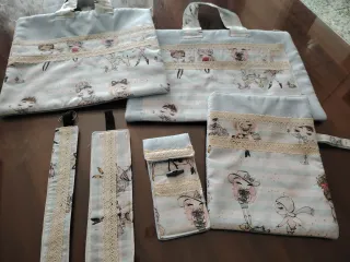 Conjunto de fundas protectoras artesanal