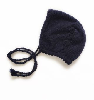 Capota de lana azul marino bebé 2-3 años