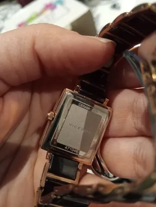 Elegante reloj Viceroy mujer negro-rosa a estrenar