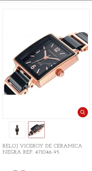 Elegante reloj Viceroy mujer negro-rosa a estrenar