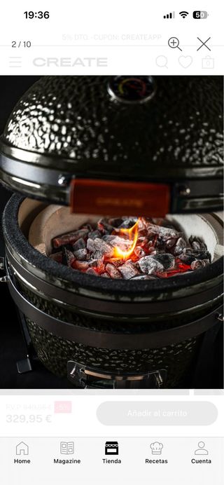 Barbacoa Kamado Create 16" Negra