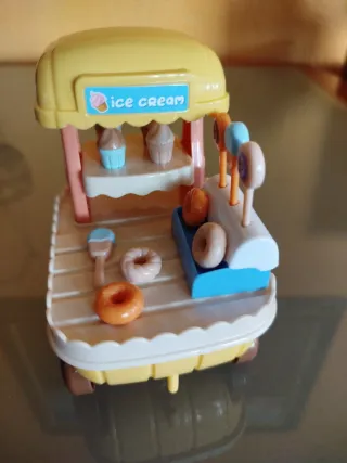 Carrito de dulces y helados miniatura