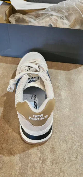 Zapatillas New Balance 574 Beige/Azul Talla 43