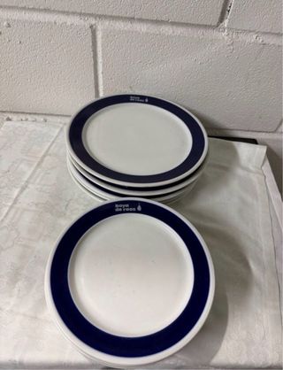 Platos Bidasoa azules y blancos