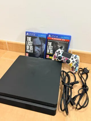 Ps4 Blanca + 2 Juegos + 1 Mando,