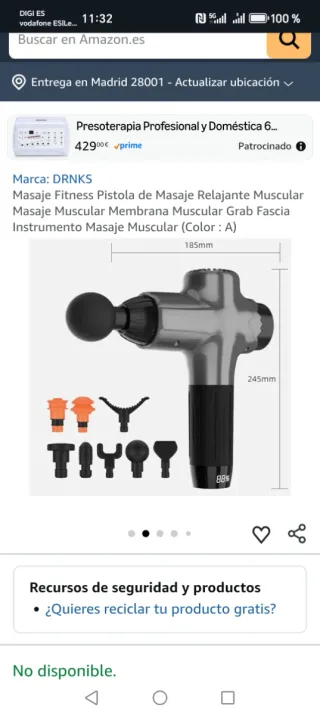 Pistola Masaje Fitness