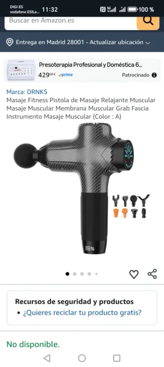 Pistola Masaje Fitness