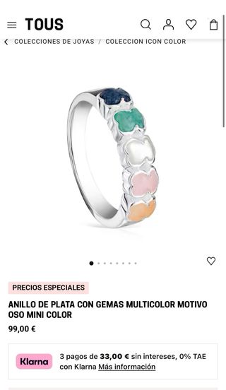 Anillo TOUS Gemas Original con certificado