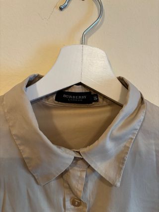 Camisa Burberry London Beige Logo Talla 46