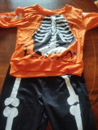 Disfraz esqueleto talla 2-3 años