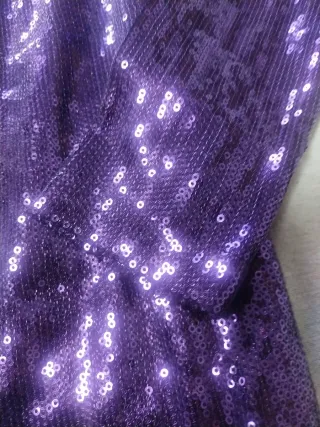 Vestido Morado Lentejuelas Talla S