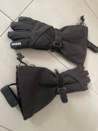 Guantes de esquí infantiles Wedze negros