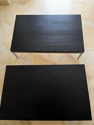 Pack 2 Mesas Centro Minimalistas Negro