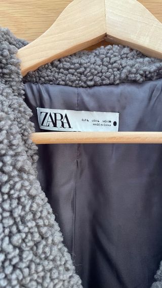 Abrigo Nuevo largo pelo gris/marrón