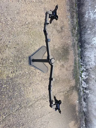 Soporte Doble Monitor Negro