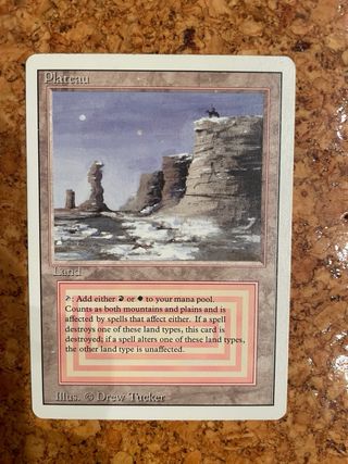 1x MTG Plateau Revised Near Mint