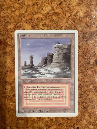1x MTG Plateau Revised Near Mint