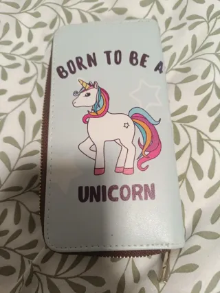 Cartera Unicornio Azul y Multicolor