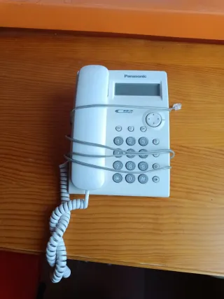 Teléfono fijo Panasonic blanco