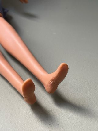 Muñeca Barbie Vestido Azul Lunares