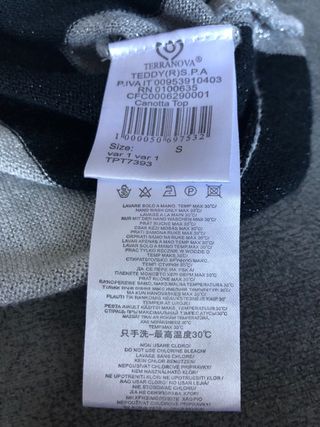 Canotta donna nero & argento