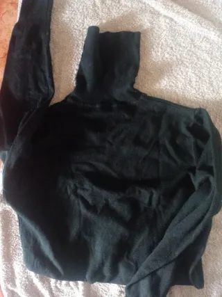 Jersey de punto chico / cuello alto negro XL