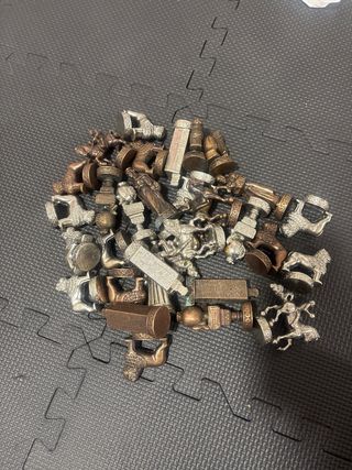 Ajedrez Antiguo Bronce Figuras Coleccionables