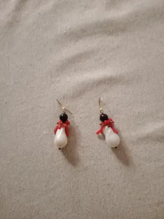 Orecchini donna con perla e corallo