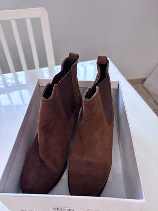 Botines marrones piel