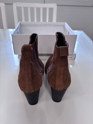 Botines marrones piel