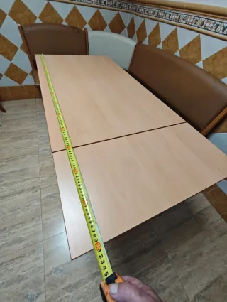 Conjunto Rinconera Madera y Mesa Extensible