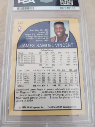 1990 Hoops Sam Vincent Michael Jordan