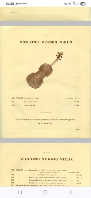 Violín Antiguo Francés 3/4