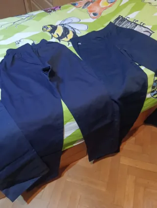 3 Pantalones de trabajo mujer azul