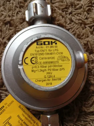 Regulador de presión de gas GOK