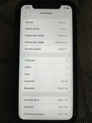 iPhone 11 Negro 128GB - ✅ 85%Batería