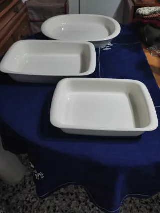 Lote 3 Fuentes Cerámica Villeroy & Boch para horno