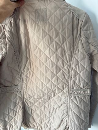 Chaqueta Zara guateada beige talla 13-14 años